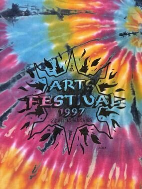 VINTAGE 1997 State College Arts Festival Tie Dye Shirt Large Single Stitch PSU